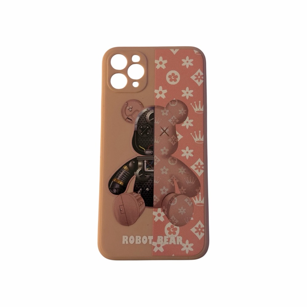 Robot Bear Pink Phone Case iPhone 11 Pro Max
